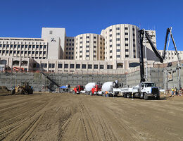 Excavation on the site of the future new hospital building site