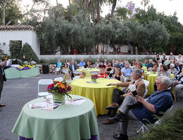 Adrian Lavery, MD, MPH, director of the neonatology fellowship training program at Loma Linda University Children’s Hospital, addressed attendees at the 7th annual Jazz in the Garden fundraising event.