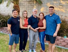 Javier Pena with his family