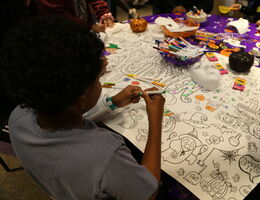 Young patient coloring