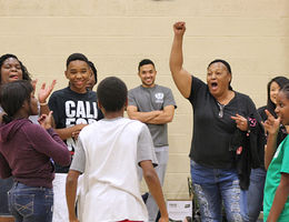 All ages came together from the neighborhood to enjoy a family night that also allowed the community members to grow better acquainted with the students of Loma Linda University who are working with them to reduce youth incarceration.