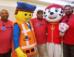 Upping the festivity factor, football players and coaches from Grand Terrace High School — some dressed as characters — volunteered for the second year in a row.
