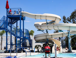 Kids swimming at pool