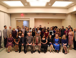Attendees commemorated the end of the 4th annual Hispanic Heritage Vespers and Dinner with a group photo.