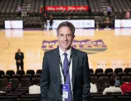 Jason Brayley at Golden 1 Center in Sacramento in March.