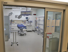 Cardiac trauma room in new adult emergency department.