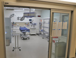 Cardiac trauma room in new adult emergency department.