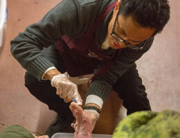 Loma Linda student washes homeless person's feet