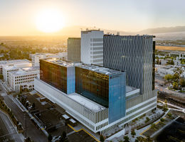 Elevated shot of Dennis and Carol Troesh Medical Campus.