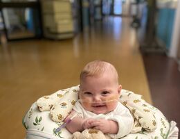 young male baby in hospital 