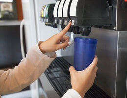 Water dispenser in a restaurant.