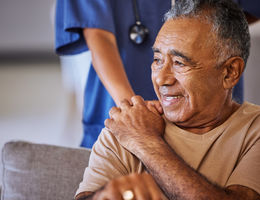 Senior patient with nurse