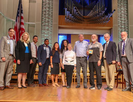 Administrators with Healing Hands honoree