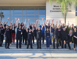 ECMO team jumping for joy