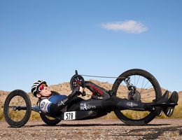 Brett Richards on his para cycle