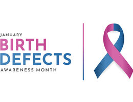 Birth Defects Awareness Month card, January. Vector illustration.