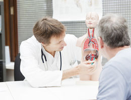 Doctor with patient