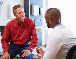 Doctor with patient