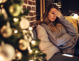 Difficult emotions during the holidays. Christmas Depression