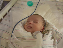Jethro Quach at three weeks old in the NICU at LLU Children's Hospital