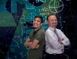 Patient Juan Garcia (left) and Gregory Aaen, MD, say multiple sclerosis affects children and teens as well as adults.