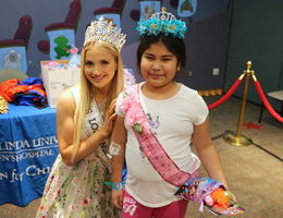 Miss Los Angeles County, Katie Bozner, poses with LLUCH princess, Marisol Delgado of Riverside, after being crowned.