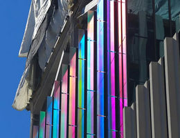 Children's Hospital colored glass exterior