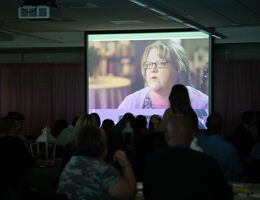 video playing for audience