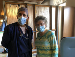 Left to right: Dr. Akhtari and Pat Giard