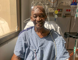 Albert Richards after transplant surgery