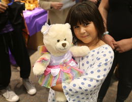 LLUCH patient Yareli Guerra, 5, from Cathedral City was all smiles as she walked away with a colorful ballerina