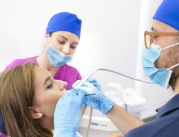 patient at the dentist office