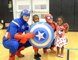 In addition to games and activities, pediatric patients enjoyed meet-and-greets with real live superheroes.