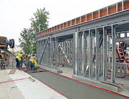 Valet parking building nears completion