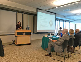 Whitny Braun, PhD, MPH, MA, introduces the day’s first case study involving a Sikh adolescent. 