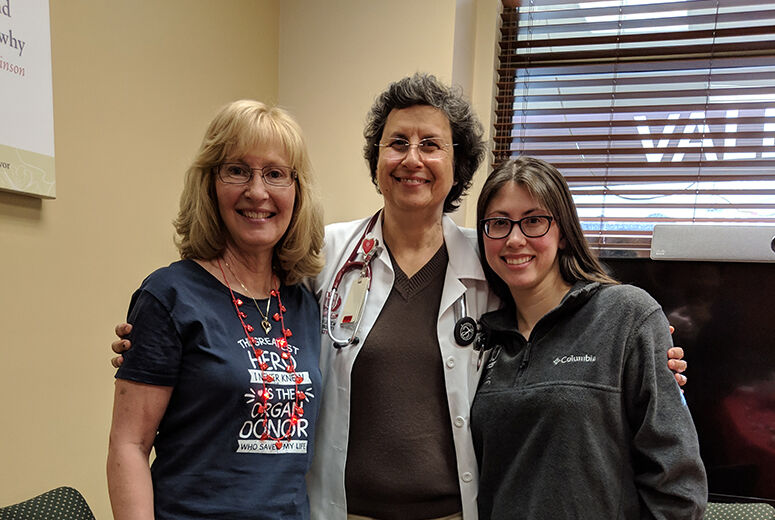 Julie, Dr. Stoleniy, and Caitlin