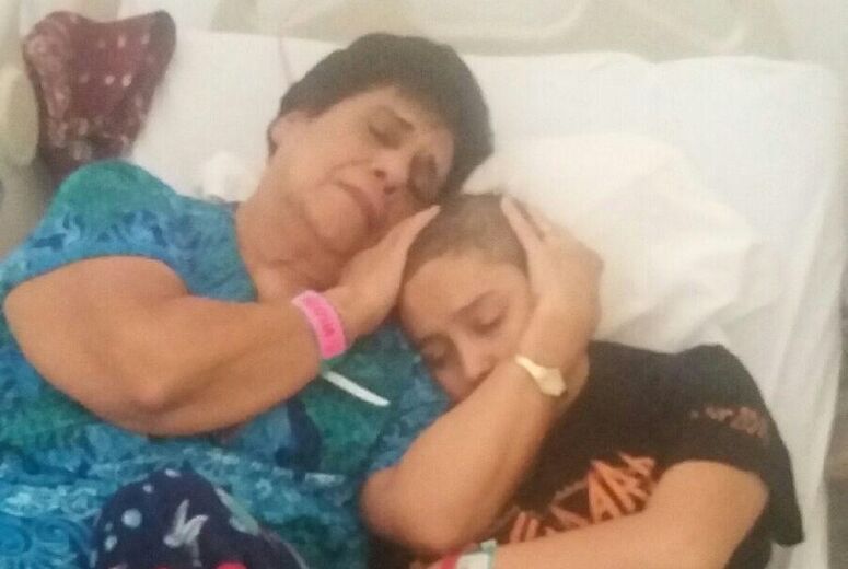 Melendrez and her grandmother at LLUCH