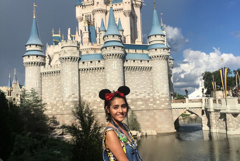 Melendrez on a trip to Disney World in Florida