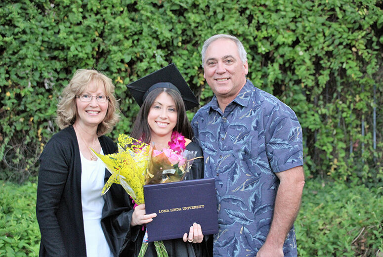 Caitlin graduates from LLU