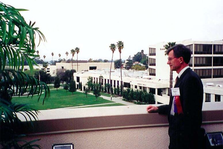 Dr. Brian Bull looking over campus