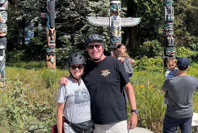 Daniel Eagle and his wife are avid bicyclists.