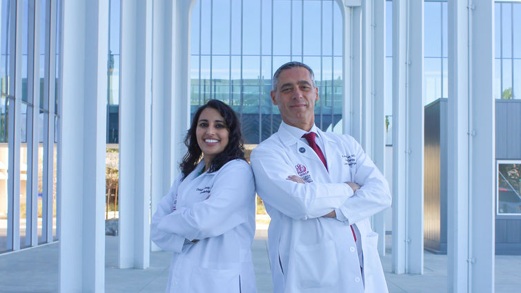 From left: Vinisha Garg, MD, and Fabrizio Luca, MD, 
