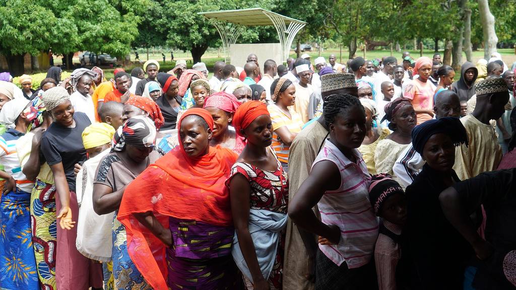 Residents of Northern Nigeria lined up for health care.