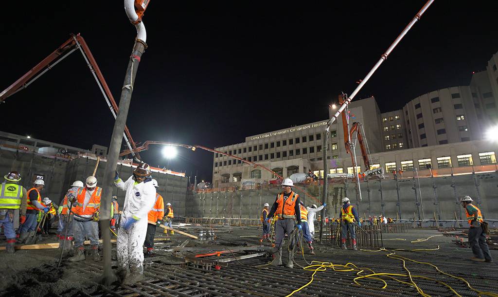Foundation for hospital construction project starts with “Big Pour