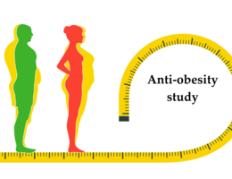 graphic image with wording 'anti-obesity study"