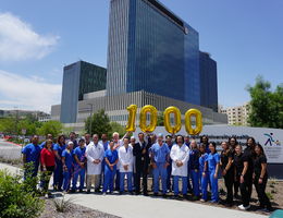 LLUMC’s TAVR care team members gathered on May 15 to celebrate the milestone of 1,000 procedures.