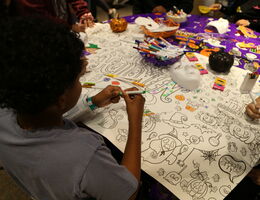 Young patient coloring