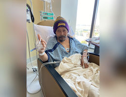 Tuan Khong receives infusion therapy at Loma Linda University Cancer Center to treat his advanced stage lung cancer.