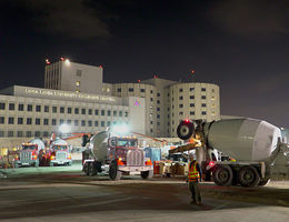 Foundation for hospital construction project starts with “Big Pour” Foundation for hospital construction project starts with “Big Pour”