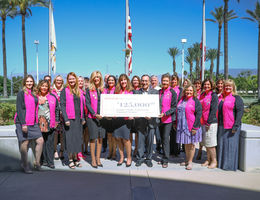 Stater Bros. Charities and Inland Women Fighting Cancer donate $125,000 to Loma Linda University Cancer Center group holding a check